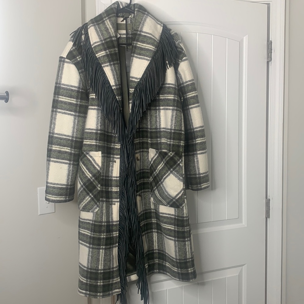 FRINGE KNEE LENGTH COAT